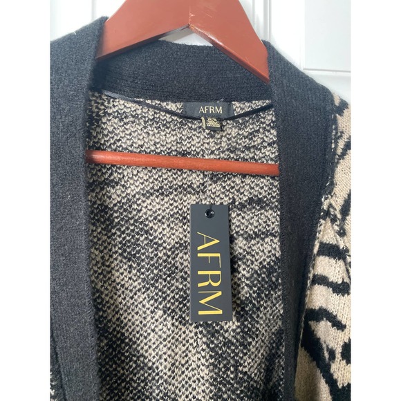 AFRM Fulton Sweater Brown/Noir Zebra Size M/L NWT - Picture 4 of 6
